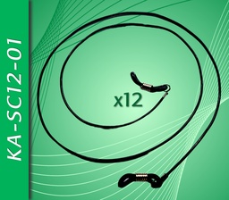 [KA-SC12-01] Cordón de Silicona Fino (Negro) x 12