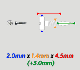 [KA-10-201470] Tornillos Centrantes 1.4 Largo 4.5