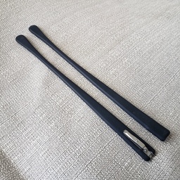 [KA-PA031] Patillas de Acetato, Negro Mate, Media